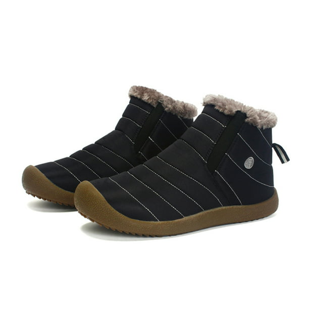 Details about   Winter Snow Men Business Leisure Shoes Fur Inside Warm Sports Walking Non-slip L